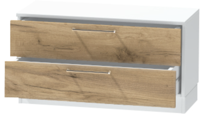 Тумба-5 прикроватная напольная "Иннэс-7", Белый/Крафт золотой