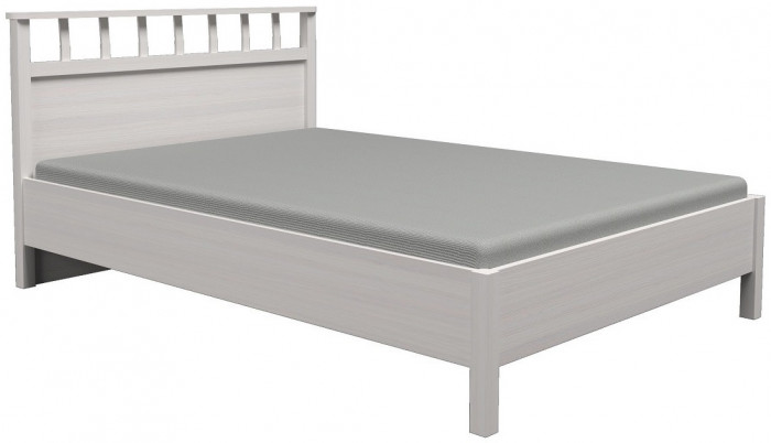 Кровать с ортопедическим основанием (металл) Шерлоск 47 Люкс 160х200, ясень светлый