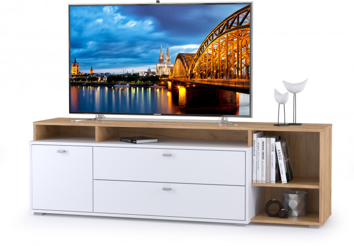 Бэль 10.92 Тумба, дуб крафт золотой/белый премиум