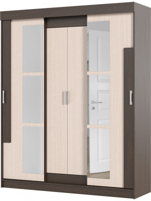Андрей-Е (ФЕЯ) шкаф-купе (1600*2100*520 мм) венге/дуб белфорд