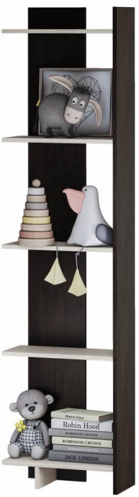 Стеллаж открытый Бейсик 2, венге/лоредо