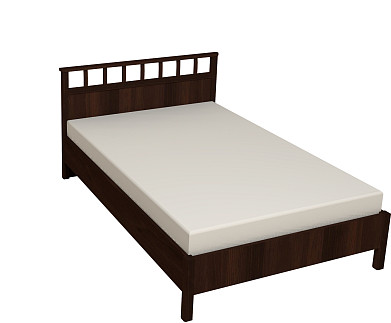 Кровать с ортопедическим основанием (металл) Шерлоск 48 Люкс 140х200, орех