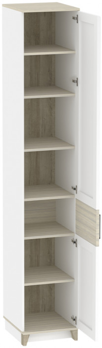 Шкаф для белья Аурелио 60, Блэквуд Сатиновый, Белый