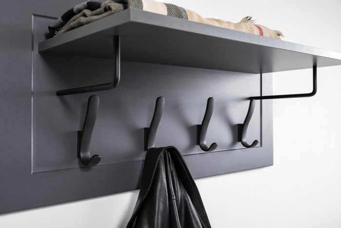 Остин Прихожая 45, цвет серый графит/дуб крафт золотой, ШхГхВ 200х54,3х229,6 см., универсальная сборка