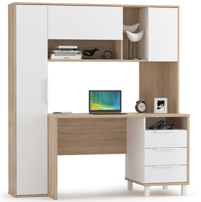 компьютерный стол Комфорт 12.95N, дуб сонома/белый