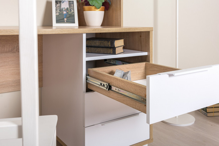 компьютерный стол Комфорт 12.95N, дуб сонома/белый