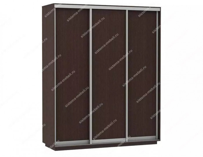 Шкаф купе Модерн 1776х450 3-х дверный 3-х секционный глухой венге