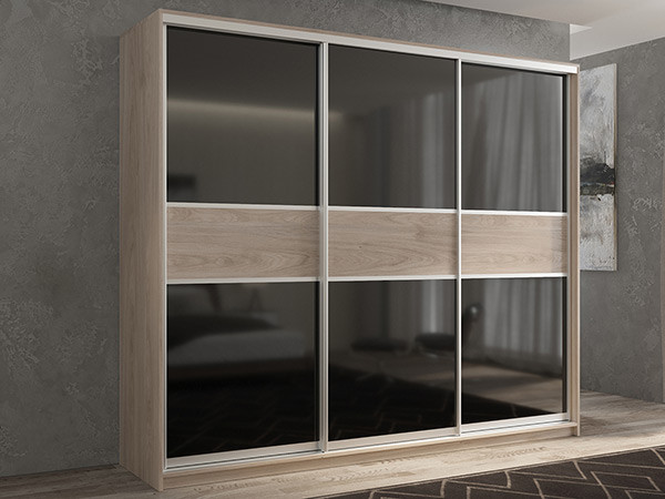 Шкаф-купе Кааппи 12 Кастелло Серый 240х45х230 см