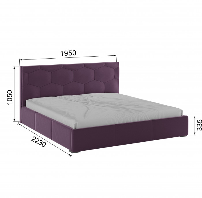 Манука Кровать интерьерная 180 винный, ПМ