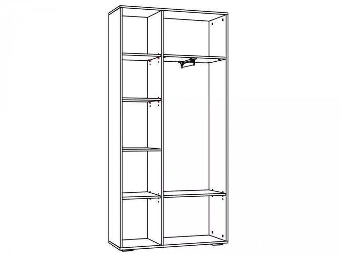 НМ 013.36 Шкаф для одежды Livorno /дуб бунратти / софт графит