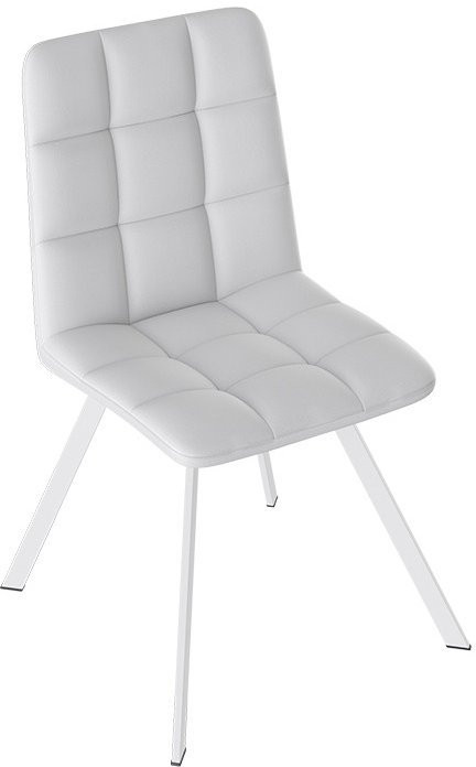 Бруно Стул (паук Т2) (Черный муар матовый/Кожзам Белый)