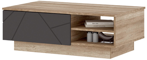 Даллас СТ 01 Стол кофейный (1,000 х0,350х0,600) дуб каньон/МДФ софт графит