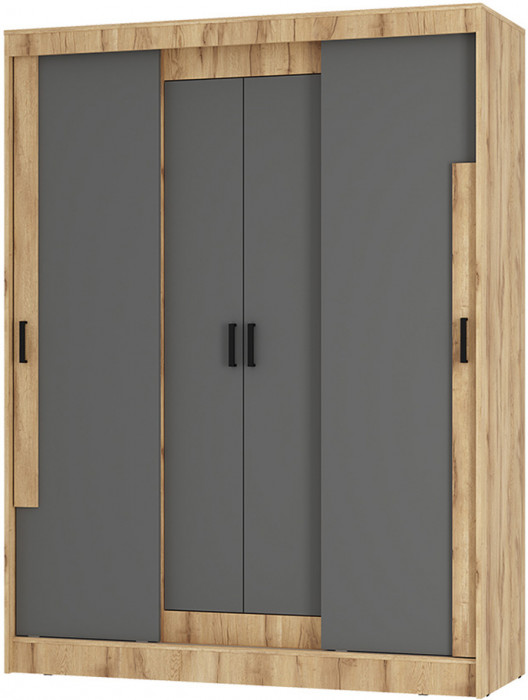 Шкаф-купе "Смарт" ШКК-06 Крафт/графит