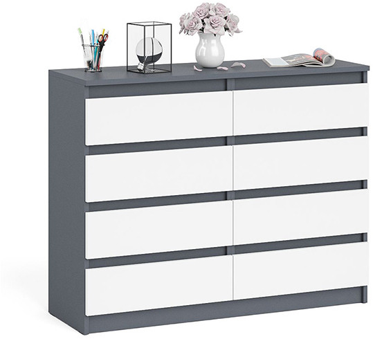 Мори Комод МК1200.8, графит/белый