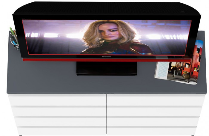 Мори Комод МК1200.8, графит/белый