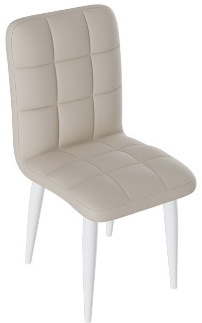 Франк ДП 2-17 Стул (конус) (Белый матовый/Кожзам Белый)