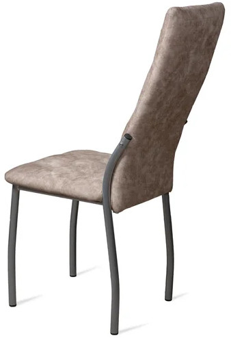 Стул Волна / Серебро/Велюр Латте