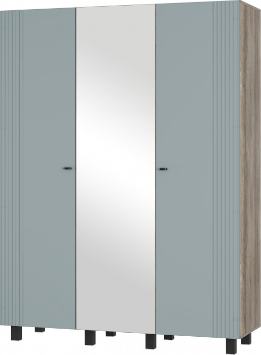 Шкаф 3-х створчатый "Олива" ШК-08 Дуб каньон/MF11 Шарли бриз