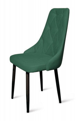 Стул &quot;Граф&quot; черный матовый Томми 25 темно-зеленый
