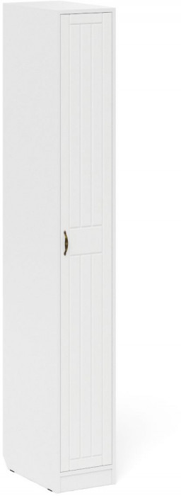 Прихожая П-6-500 Пенал, белая шагрень/фасады МДФ белое дерево фрезеровка прованс