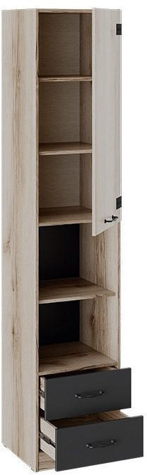 Окланд ТД-324.07.20 Шкаф комбинированный (Фон Черный/Дуб Делано)