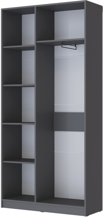 Шкаф 2-х створчатый Апполия, Графит серый/Лунный кратер