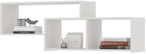 Хелен ПЛ 01 Полка (1,402х0,472х0,330) белый/белый