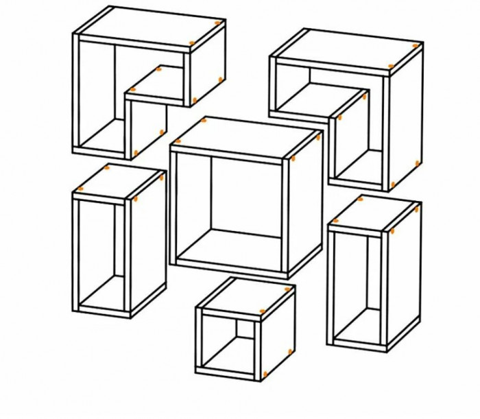 Полка "Смарт-1" ясень белый