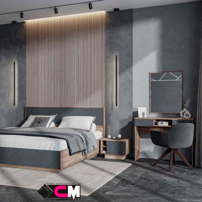 Даллас ТБ 01 Тумба прикроватная (0,500 х0,366х0,402) дуб каньон/МДФ софт графит