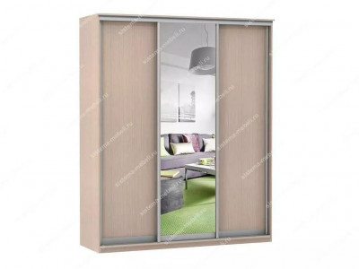 Шкаф купе Модерн 1776х450 3-х дверный 3-х секционный зеркало ясень