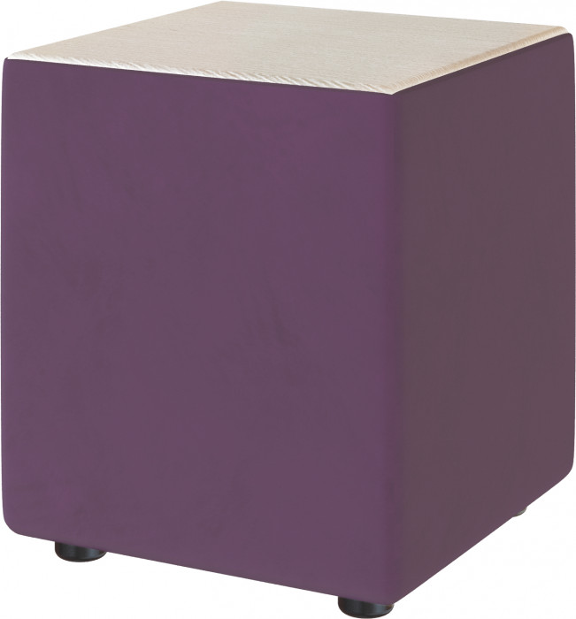 Пуфик "Стивен", Винный/МДФ клен кремовый