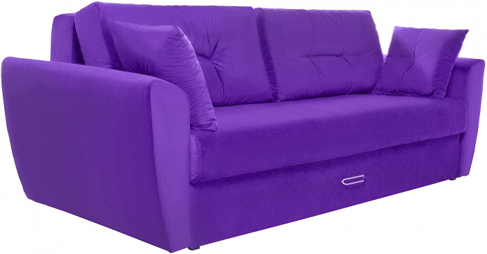 Диван-кровать Амстердам Люкс, 160х195, еврокнижка, пружинный блок, велюр, фиолетовый
