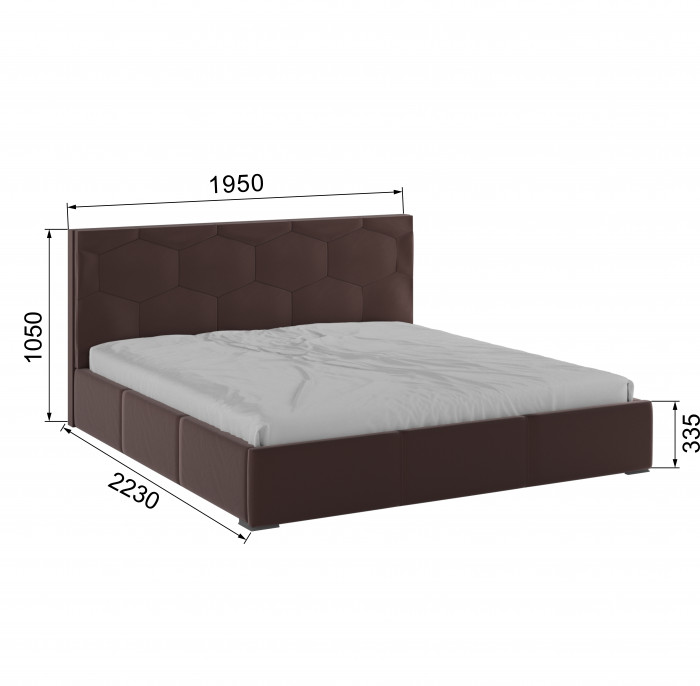 Манука Кровать интерьерная 180 коричневый, ПМ