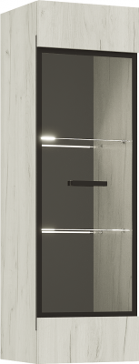 Нэнси LOFT Пенал-стекло навесной (исп2) (ЛДСП) (Дуб Крафт Белый)