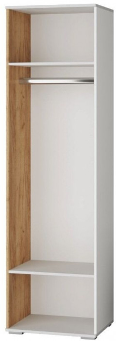 Оскар-18 Шкаф платяной белый/дуб крафт золотой