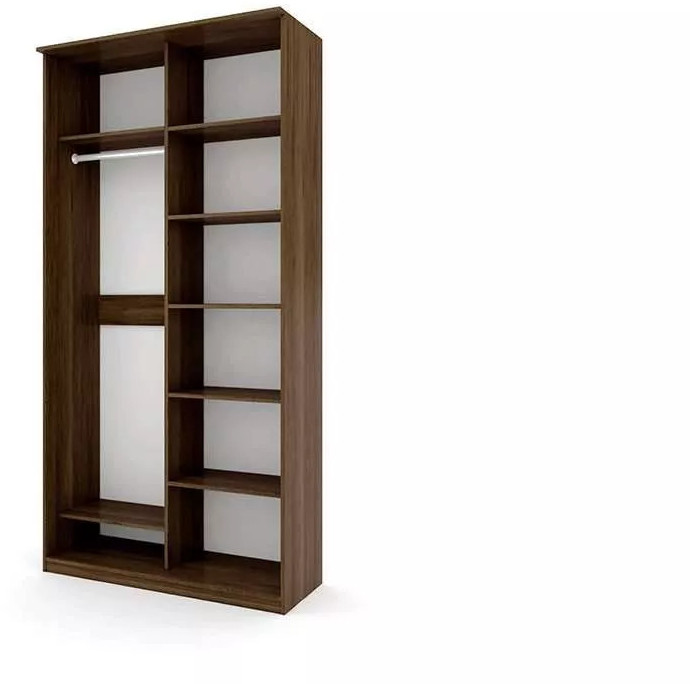 Шкаф купе Модерн 1190х600 2-х дверный 2-х секционный фотопечать №3 венге