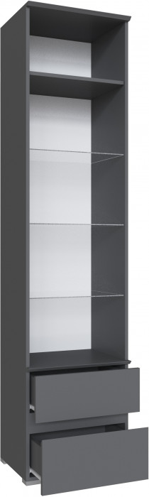 Пенал-витрина Плейона, Графит серый