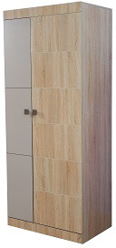 Шкаф двухдверный для одежды "Лондон" - Дуб сонома/Капучино светлый