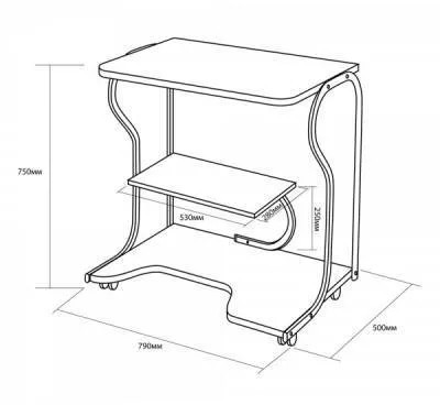 Стол компьютерный Практик-4 Венге