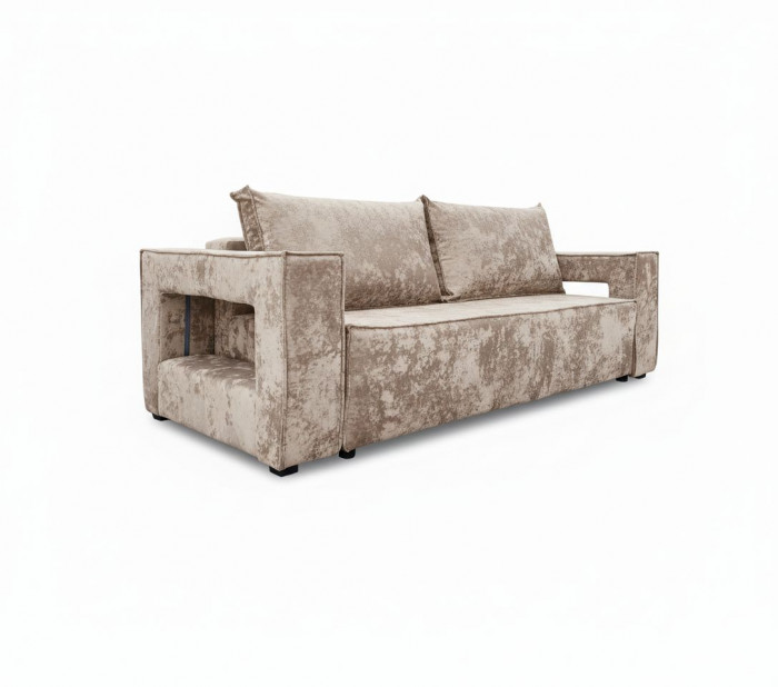 Диван-кровать Лофт Люкс Плюш с подсветкой, еврокнижка, 140х195, бежевый