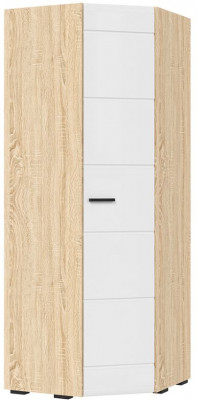ЛИБЕРТИ ШК 05 Шкаф угловой 780 (780х2100х780) Фасад МДФ БЕЛЫЙ ГЛЯНЕЦ/Корпус ДУБ СОНОМА