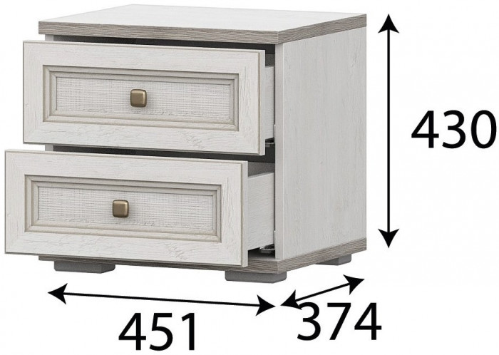 Модульная система "Александрия" ТБ-108 Тумба Серия 3 Сосна Санторини светлый