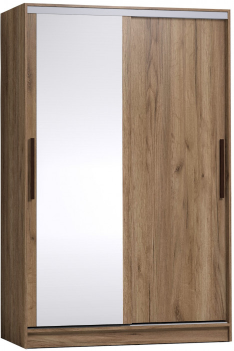 Шкаф-купе с зеркалом Стрике 1350 Дуб табачный Крафт