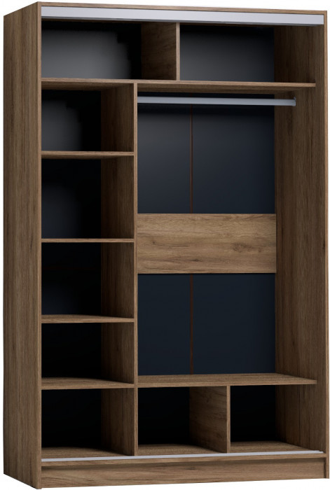 Шкаф-купе с зеркалом Стрике 1350 Дуб табачный Крафт