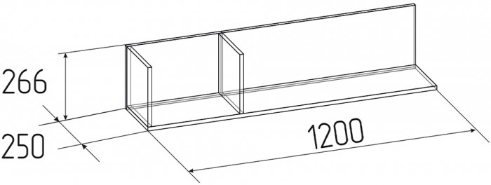 Полка навесная Аурелио 23, Белый, Блеквуд Сатиновый