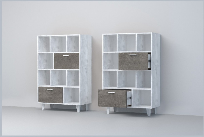 Эго Комод К-1 НГ (Глянец Белый/Дуб Крафт Золотой)