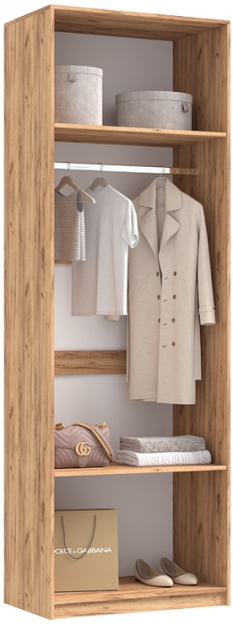 Тумба с зеркалом и шкафом 2-х ств Марвэл, Крафт золотой/Мальта грей