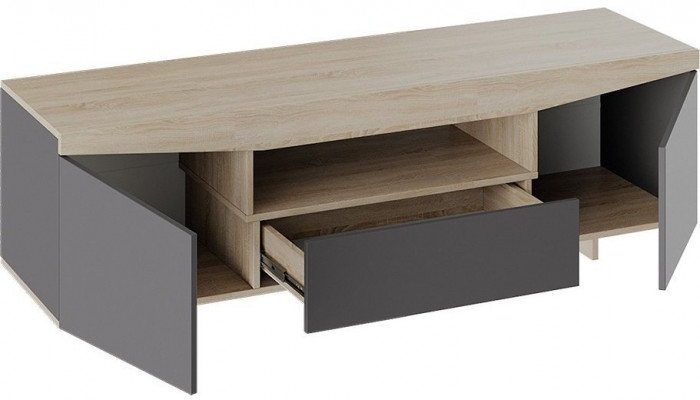 Тумба под ТВ тип 1 (Дуб Сонома/ Графит Серый)