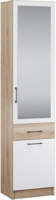 Прихожая Денвер пенал с зеркалом дуб сонома/белый