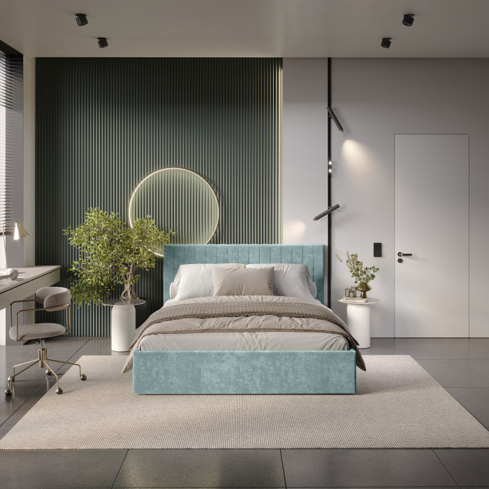 Кровать с подъемным механизмом Хлоя 1,6м, Шарли бриз